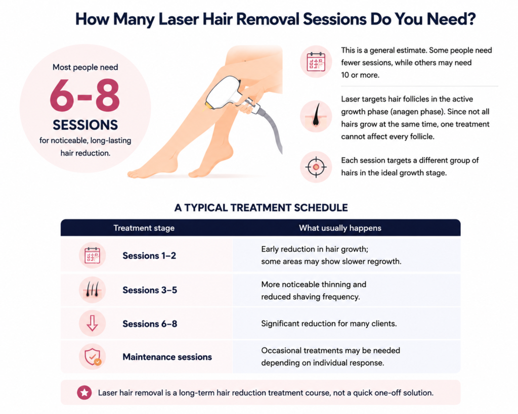 how many laser hair removal sessions